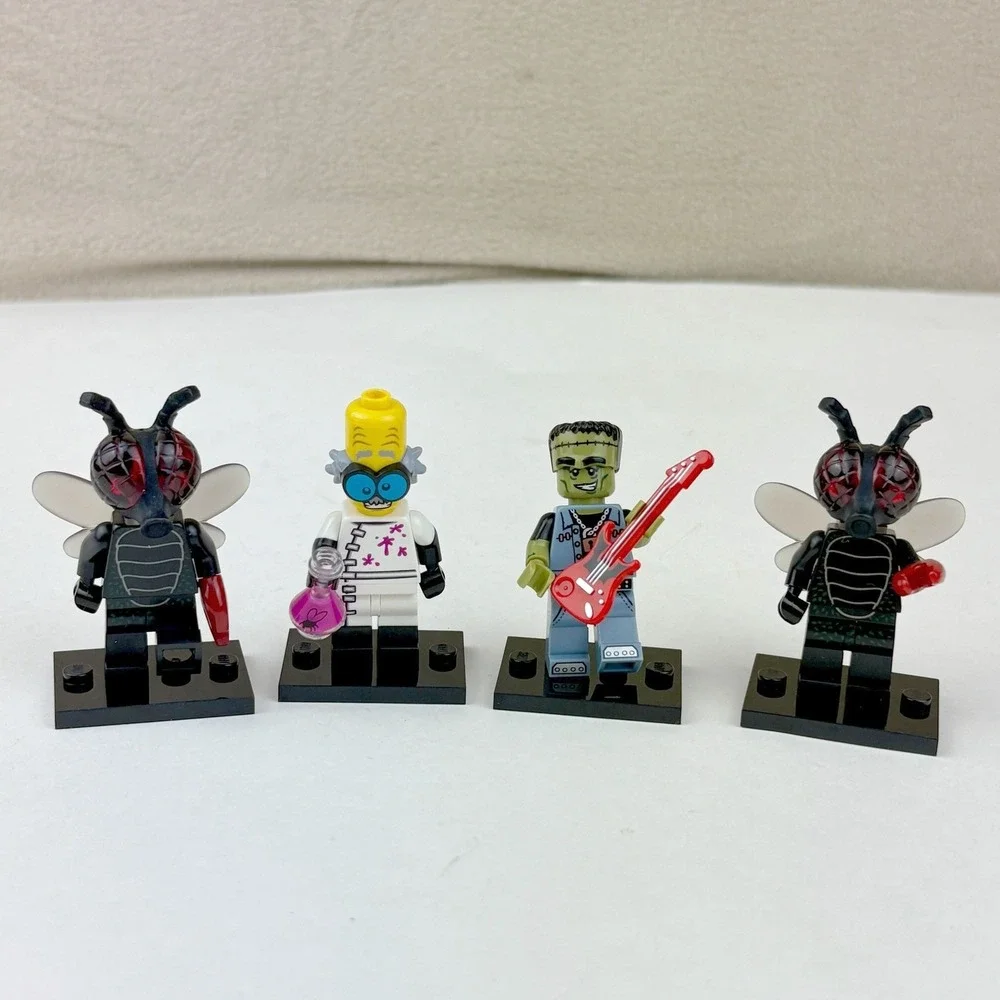 LEGO Minifigures Series 14 Monsters Fly Monster Mad Scientist Rocker Lot of‎ 4